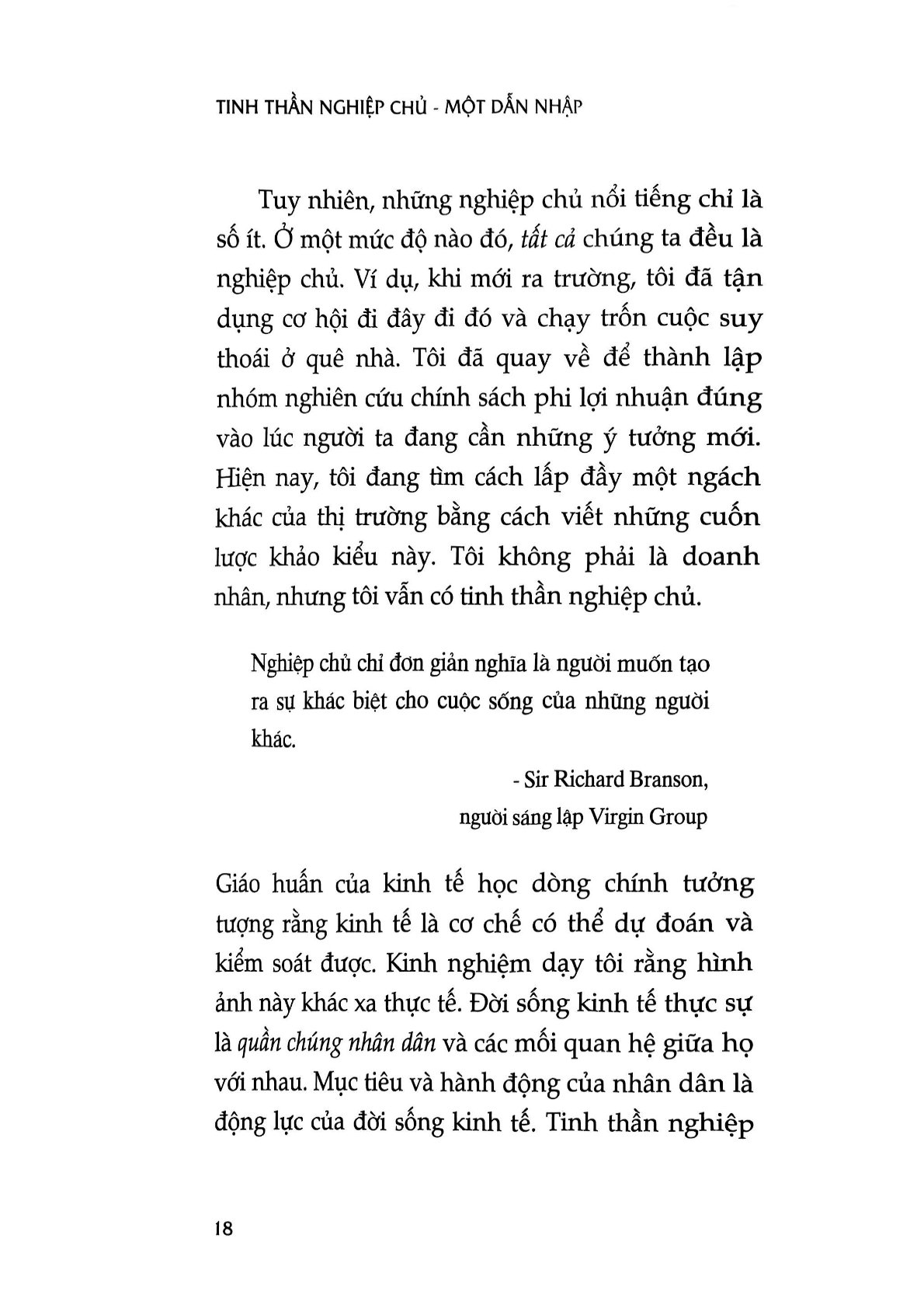Tinh Thần Nghiệp Chủ - Eamonn Butler