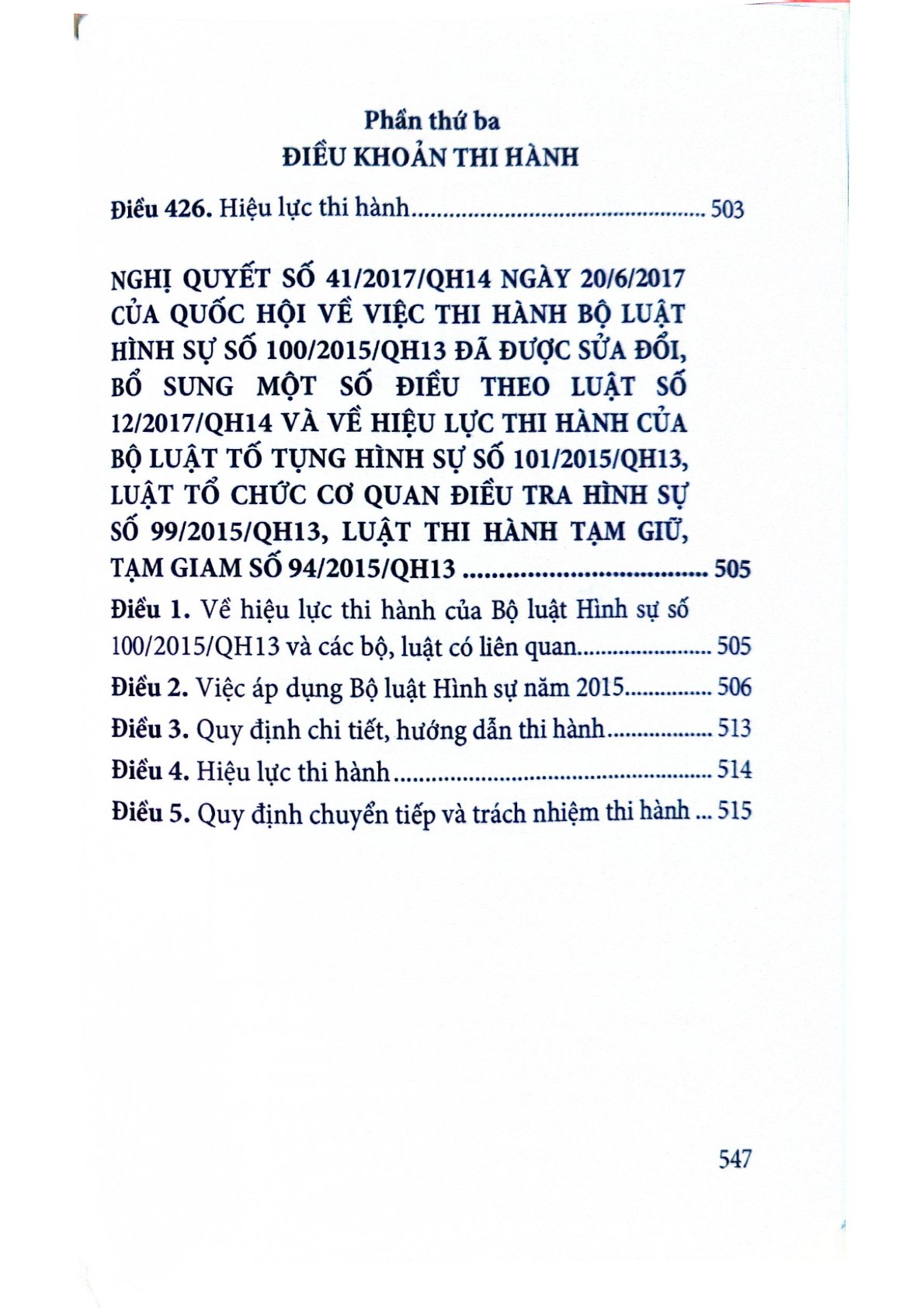 Bộ Luật Hình Sự Năm 2015 Được Sửa Đổi, Bổ Sung Năm 2017 - Quốc Hội