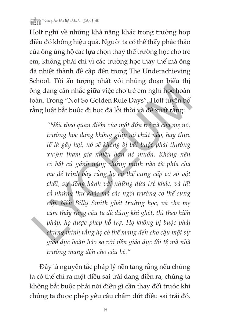 Trường Học Kém Thành Tích - John Holt