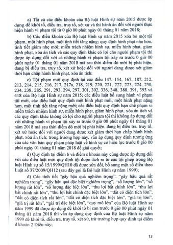  So Sánh Bộ Luật Hình Sự Năm 1999 (Được Sửa Đổi,Bổ Sung Năm 2009) Với Bộ Luật Hình Sự  Năm 2015 Sửa Đổi, Bổ Sung Năm 2017  - GS.TS. Trần Minh Hưởng ( Chủ biên) 