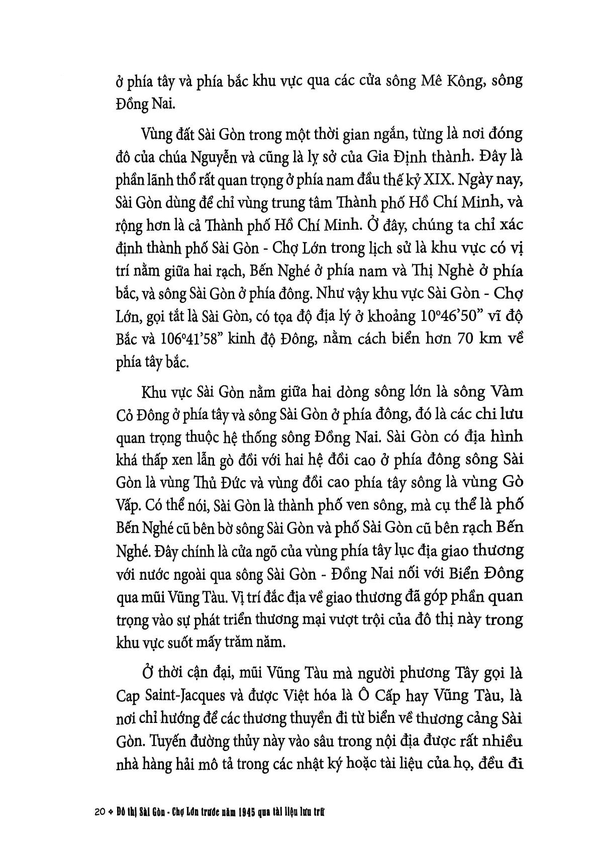 Đô Thị Sài Gòn Chợ Lớn Trước Năm 1945 Qua Tài Liệu Lưu Trữ - Nhiều Tác Giả