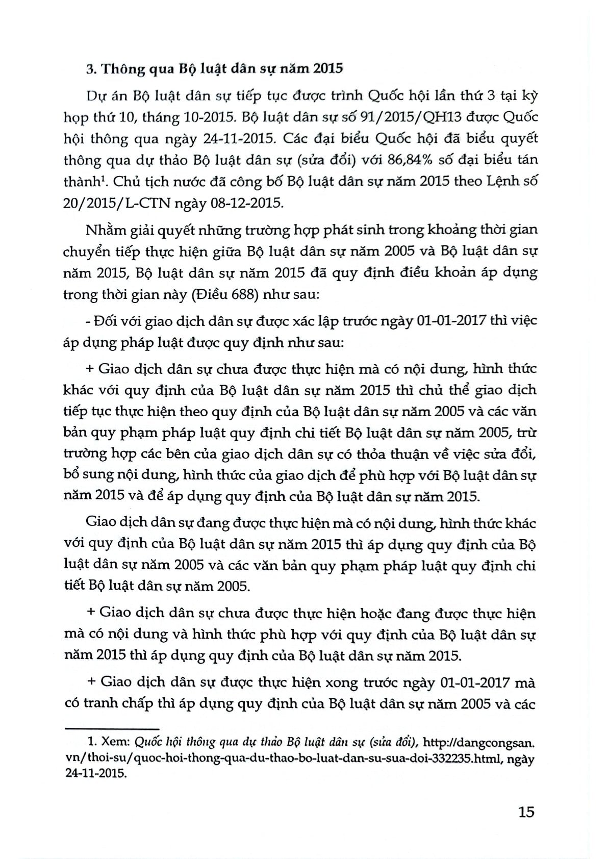 Bộ Luật Dân Sự Năm 2005 Và 2015 Phân Tích – Đối Chiếu - Trương Hồng Quang, Nguyễn Bích Loan (CTQG)