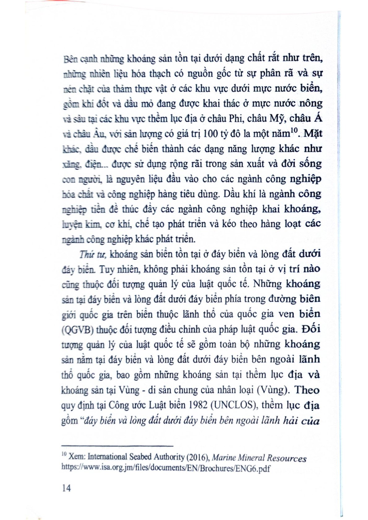 Pháp Luật Quốc Tế Về Quản Lý Tài Nguyên Khoáng Sản Biển Và Thực Tiễn Của Việt Nam - TS. Phạm Hồng Hạnh