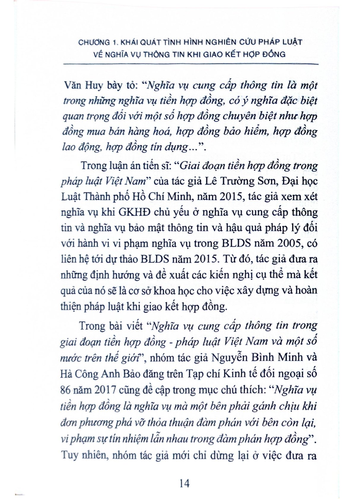 Pháp Luật Về Nghĩa Vụ Thông Tin Khi Giao Kết Hợp Đồng Ở Việt Nam Hiện Nay  - TS.Đỗ Thị Hoa
