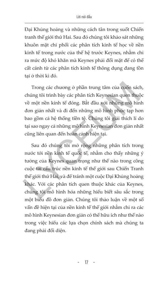 Keynes – Tư Tưởng Kinh Tế Hữu Ích Cho Nền Kinh Tế Thế Giới Ngày Nay  - Peter Temin & David Vines