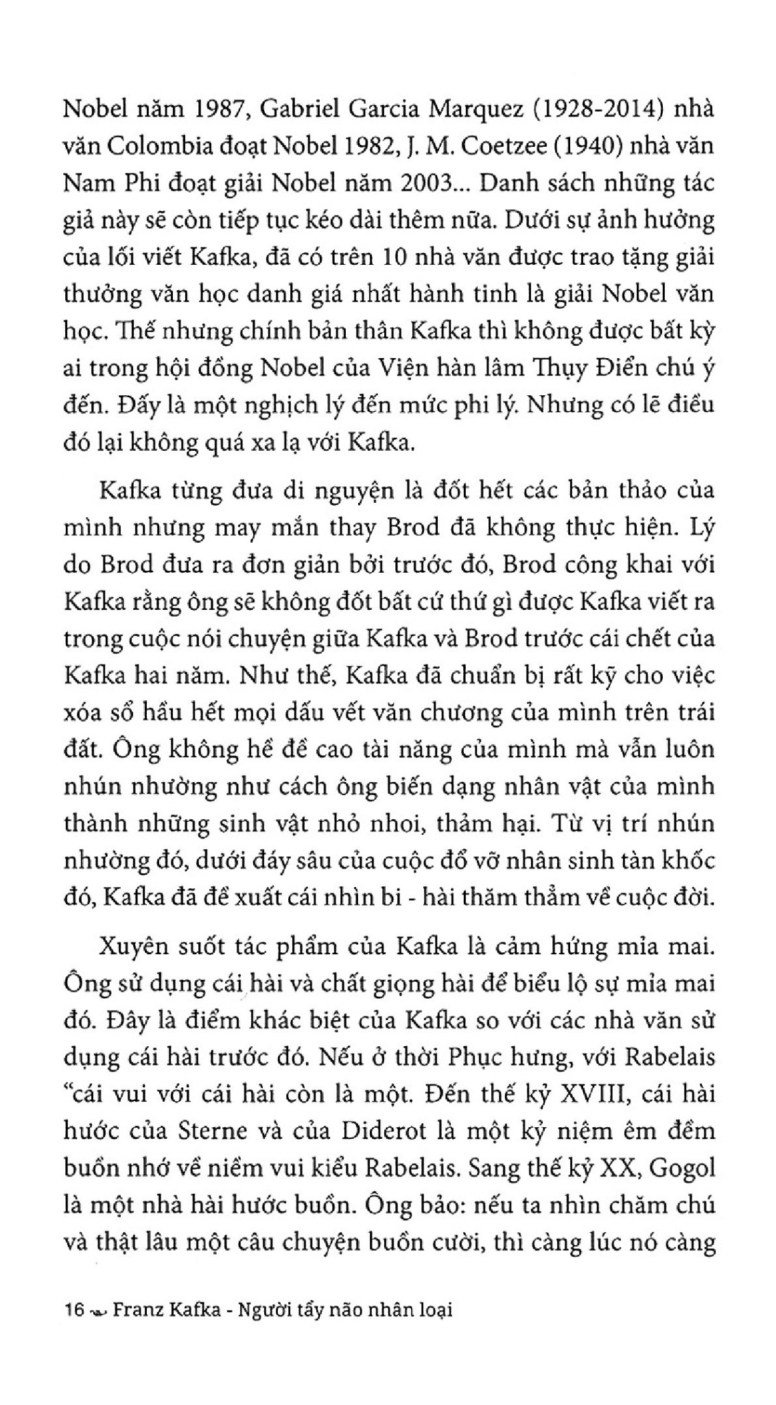 Franz Kafka - Người Tẩy Não Nhân Loại - Tái Bản - Lê Huy Bắc