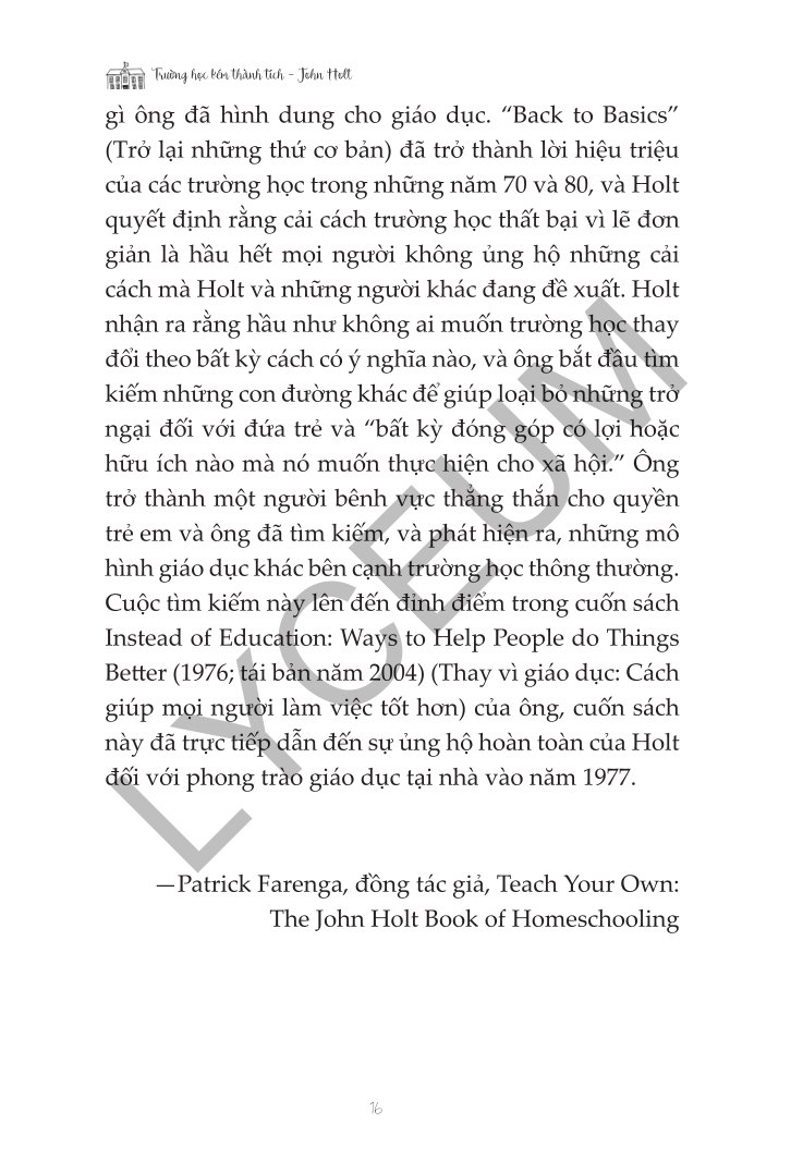 Trường Học Kém Thành Tích - John Holt