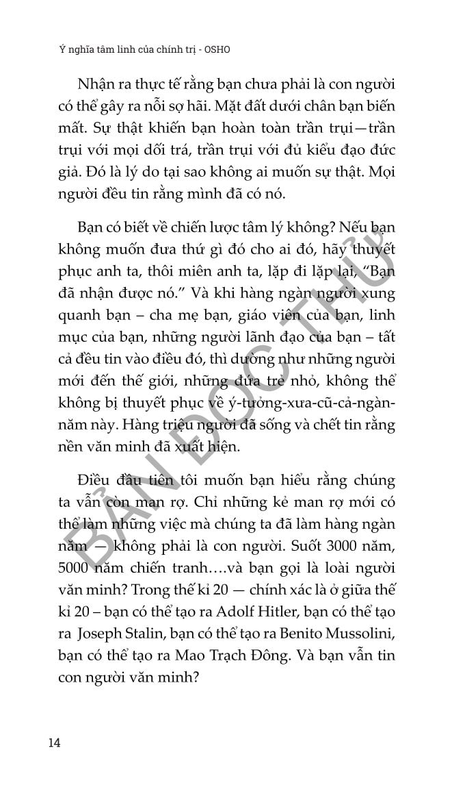 Ý Nghĩa Tâm Linh Của Chính Trị - Osho
