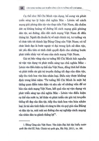  Vận Dụng Những Giá Trị Bền Vững Của Tư Tưởng Hồ Chí Minh Trong Bảo Vệ Nền Tảng Tư Tưởng Của Đảng - TS. Lê Trung Kiên 
(chủ biên) (XB 2024) 