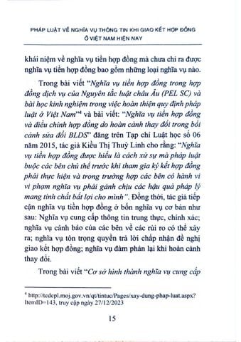  Pháp Luật Về Nghĩa Vụ Thông Tin Khi Giao Kết Hợp Đồng Ở Việt Nam Hiện Nay  - TS.Đỗ Thị Hoa 