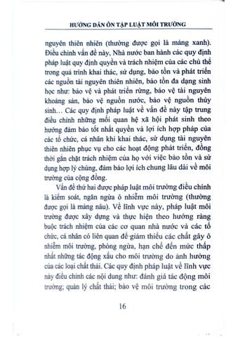  Hướng Dẫn Ôn Tập Luật Môi Trường - PGS.TS. Vũ Thị Duyên Thủy (Chủ biên) 