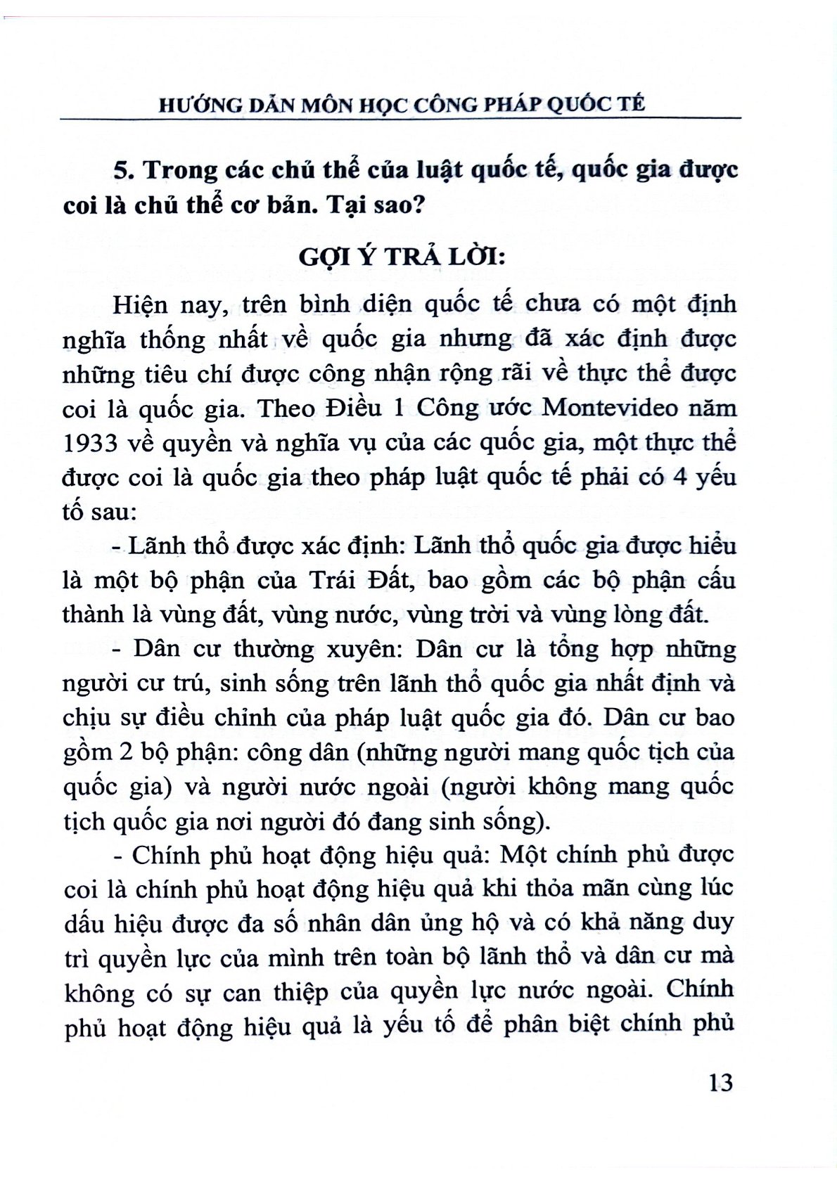 Hướng Dẫn Môn Học Công Pháp Quốc Tế  - TS. Nguyễn Thị Hồng Yến - TS. Lê Thị Anh Đào