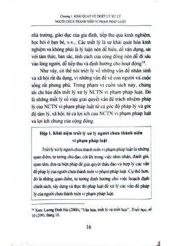  Triết Lý Xử Lý Người Chưa Thành Niên Vi Phạm Và Thực Tiễn Xây Dựng Pháp Luật Trên Thế Giới ( Sách Chuyên Khảo) - TS. Đào Lệ Thu 