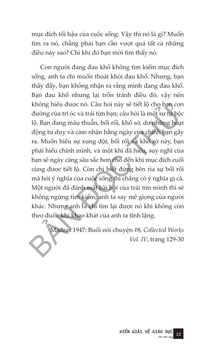 Kiến Giải Về Giáo Dục - J. Krishnamurti