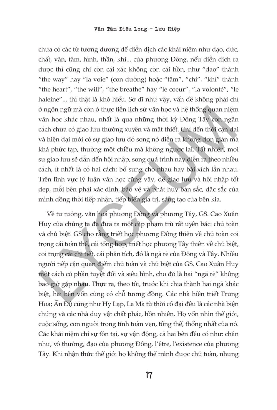 Văn Tâm Điêu Long - Tư Tưởng Mỹ Học Kinh Điển Trung Hoa - Lưu Hiệp