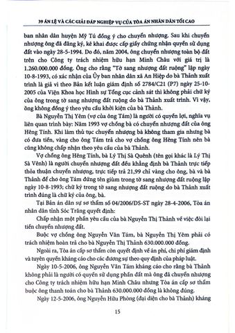 39 Án Lệ Và Các Giải Đáp Nghiệp Vụ Của Tòa Án Nhân Dân Tối Cao - Từ Năm 2016 Đến Năm 2020  - ThS. Tạ Đình Tuyên 