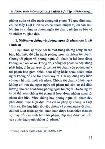  Hướng Dẫn Môn Học Luật Hình Sự - Tập 1 (Phần Chung)  - PGS.TS. Cao Thị Oanh 