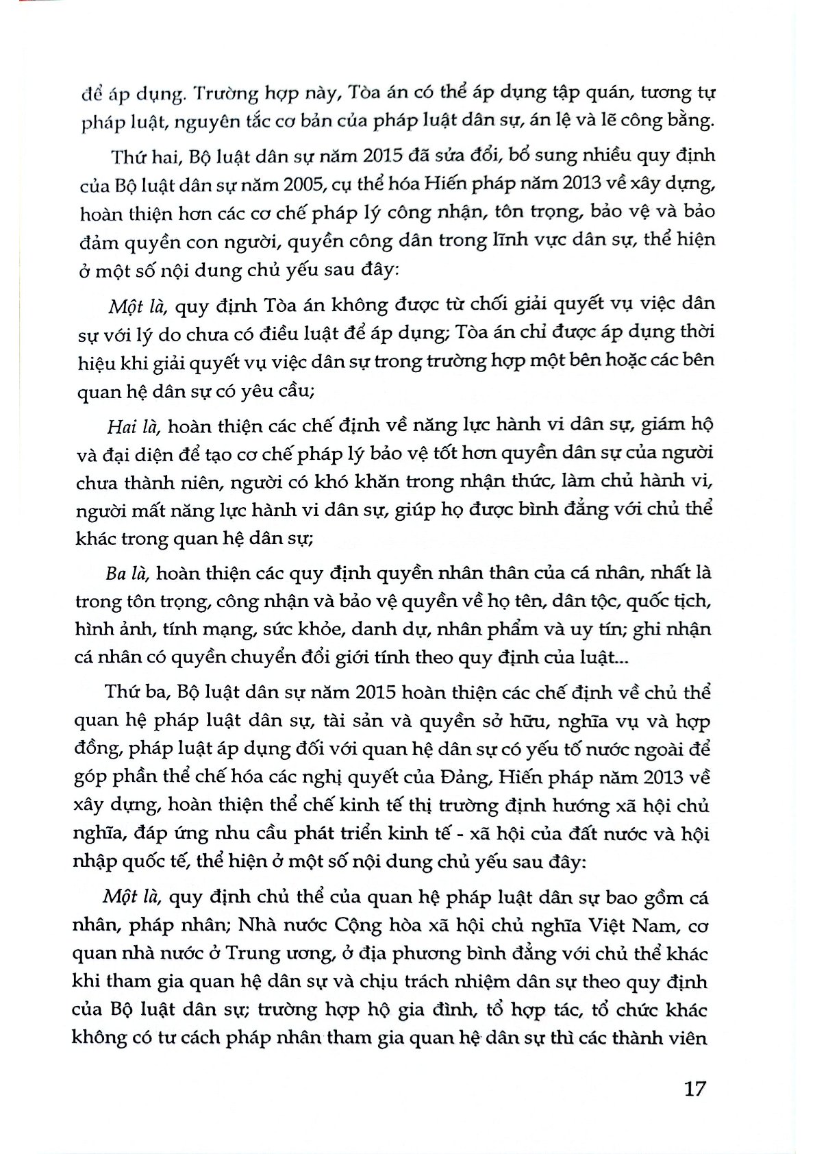 Bộ Luật Dân Sự Năm 2005 Và 2015 Phân Tích – Đối Chiếu - Trương Hồng Quang, Nguyễn Bích Loan (CTQG)