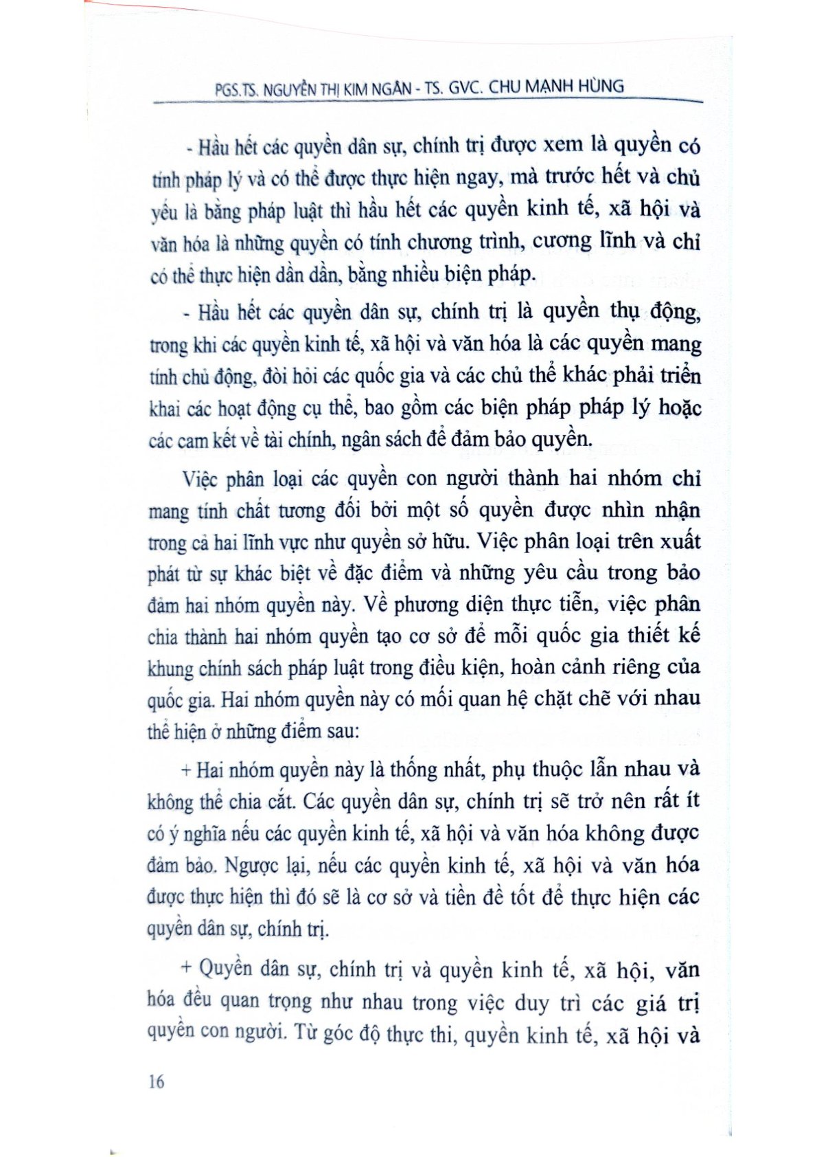Quyền Con Người Trong Pháp Luật Quốc Tế Và Pháp Luật Việt Nam - PGS.TS.Nguyễn Thị Kim Ngân-TS.GVC.Chu Mạnh Hùng