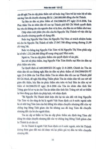  39 Án Lệ Và Các Giải Đáp Nghiệp Vụ Của Tòa Án Nhân Dân Tối Cao - Từ Năm 2016 Đến Năm 2020  - ThS. Tạ Đình Tuyên 