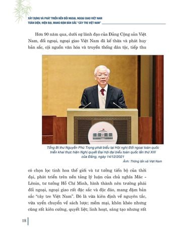  Xây Dựng Và Phát Triển Nền Đối Ngoại, Ngoại Giao Việt Nam Toàn Diện, Hiện Đại, Mang Đậm Bản Sắc “Cây Tre Việt Nam” - Nguyễn Phú Trọng (XB 2024) 