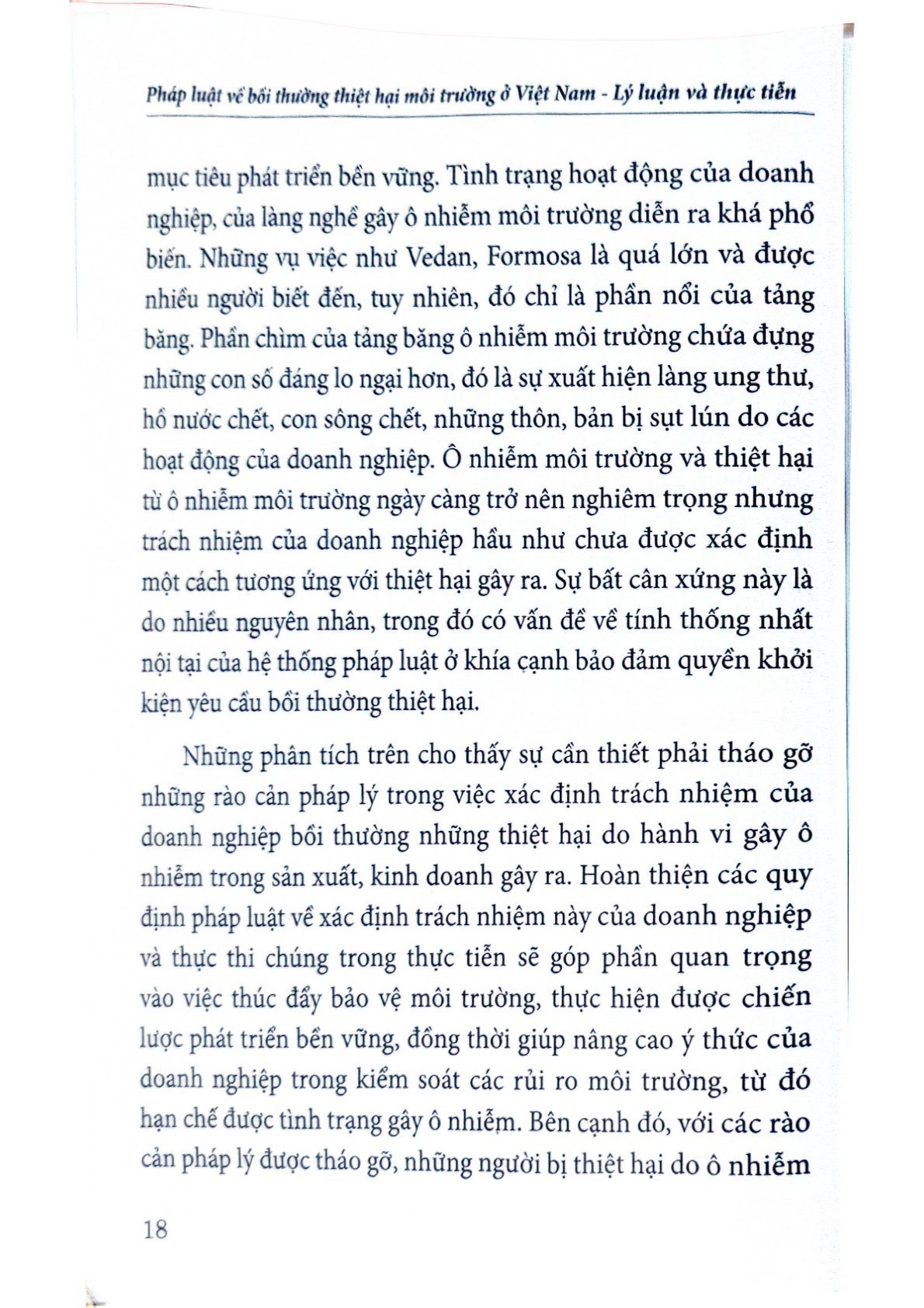 Pháp Luật Về Bồi Thường Thiệt Hại Môi Trường Ở Việt Nam - Lý Luận Và Thực Tiễn  - GS.TS. Lê hồng Hạnh - TS. Lê Đình Vinh