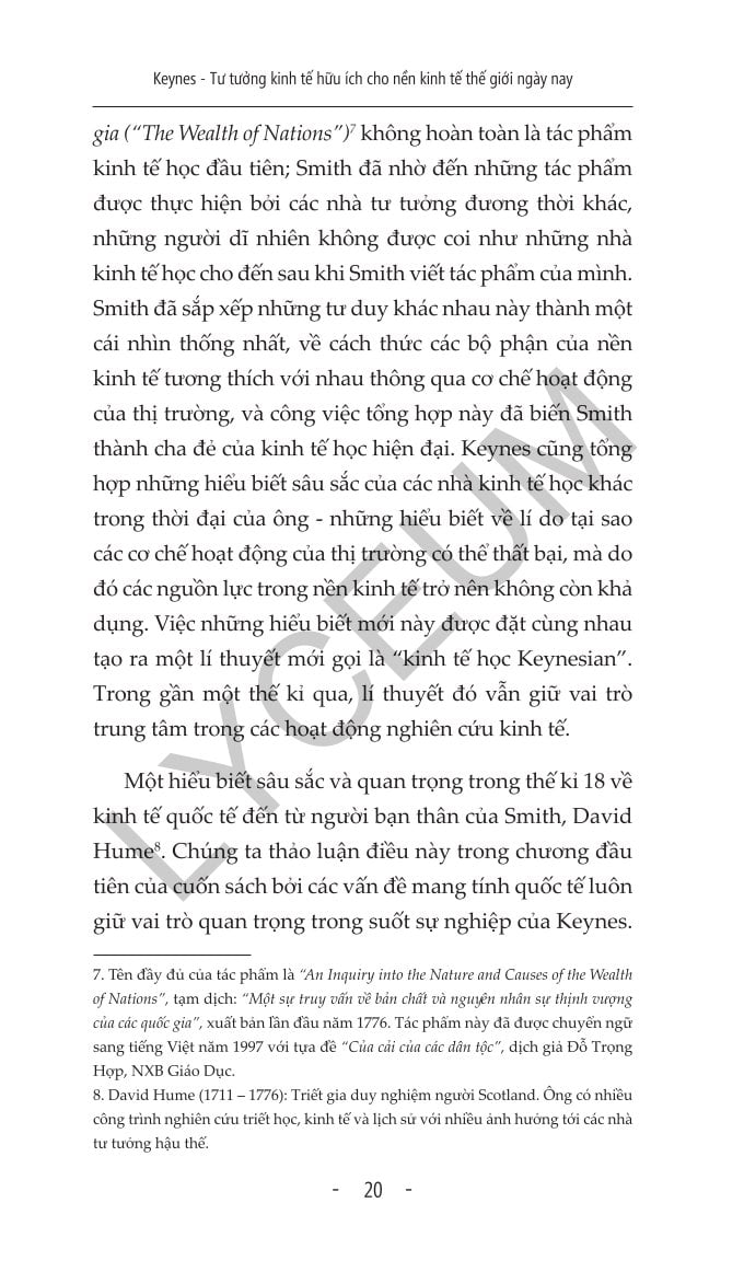 Keynes – Tư Tưởng Kinh Tế Hữu Ích Cho Nền Kinh Tế Thế Giới Ngày Nay  - Peter Temin & David Vines