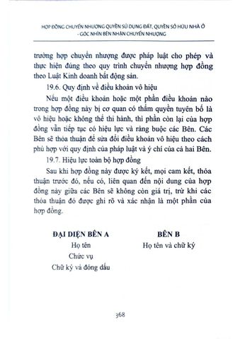  Soạn Thảo Hợp Đồng Hiệu Quả (Tuyển Tập) Hợp Đồng Chuyển Nhượng Quyền Sử Dụng Đất, Quyền Sở Hữu Nhà Ở Góc Nhìn Bên Nhận Chuyển Nhượng - ThS. Trần Chí Thành 