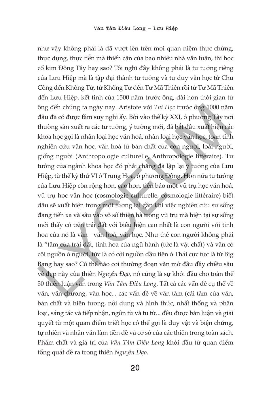 Văn Tâm Điêu Long - Tư Tưởng Mỹ Học Kinh Điển Trung Hoa - Lưu Hiệp