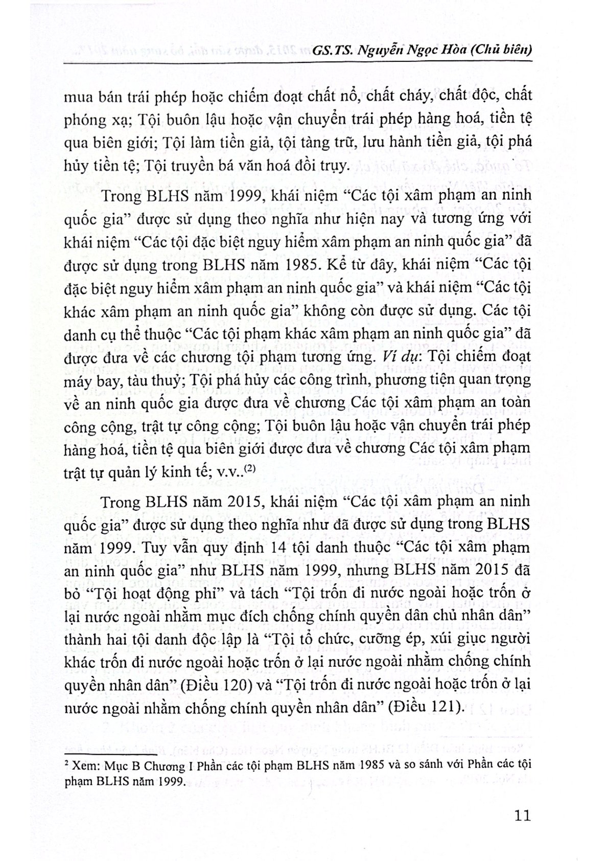 Bình Luận Khoa Học Bộ Luật Hình Sự Năm 2015 ( Phần Các Tội Phạm) - Quyển 1 - GS.TS Nguyễn Ngọc Hòa