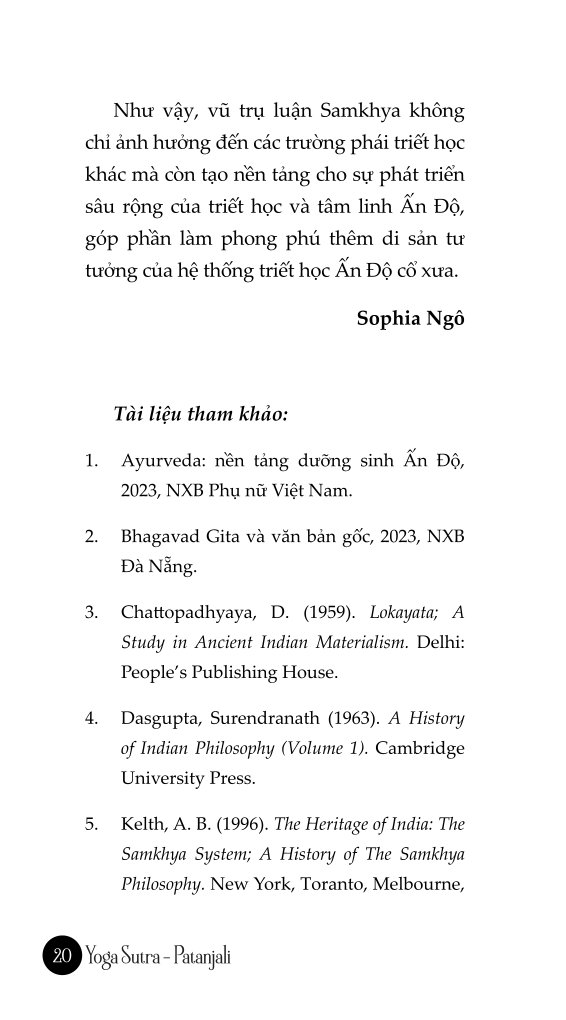 Yoga Sutra (Dịch Từ Tiếng Phạn) - Patanjali