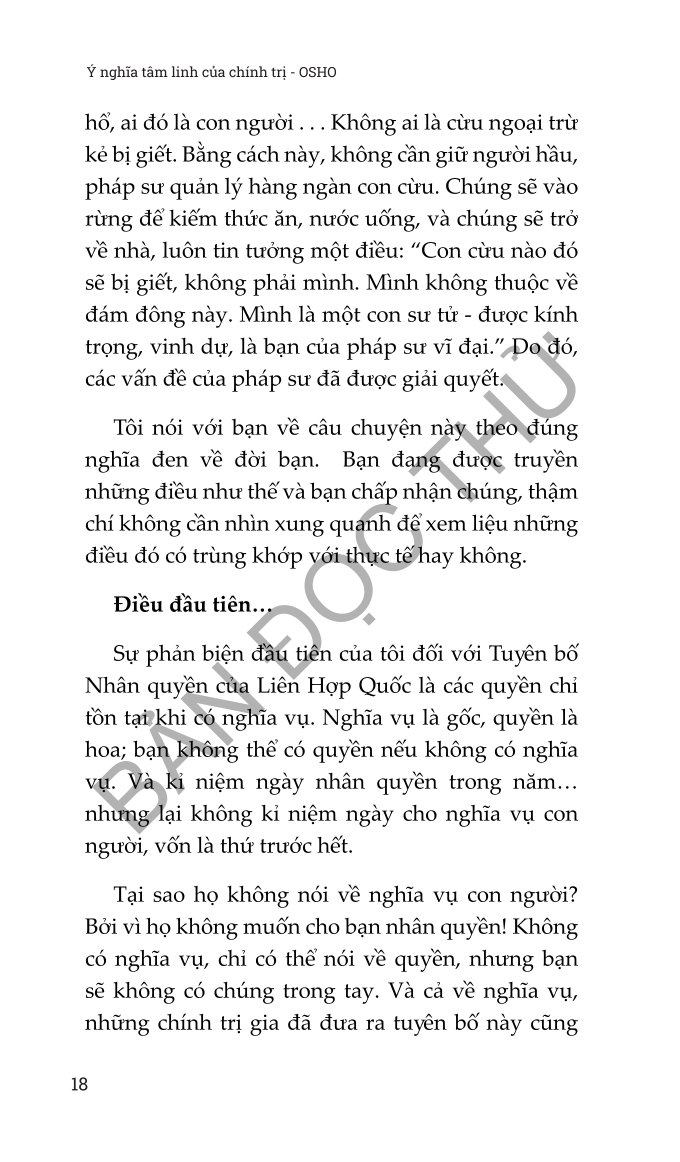 Ý Nghĩa Tâm Linh Của Chính Trị - Osho