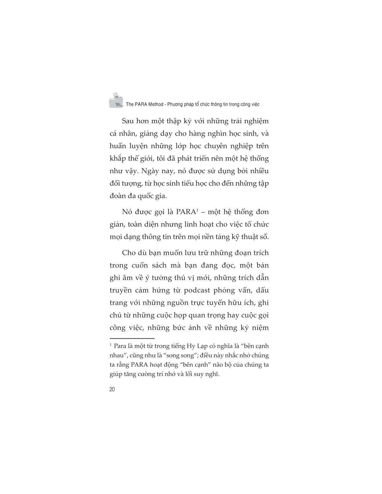 The Para Method - Phương Pháp Tổ Chức Thông Tin Trong Công Việc – Bến ...