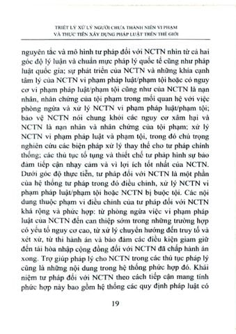  Triết Lý Xử Lý Người Chưa Thành Niên Vi Phạm Và Thực Tiễn Xây Dựng Pháp Luật Trên Thế Giới ( Sách Chuyên Khảo) - TS. Đào Lệ Thu 
