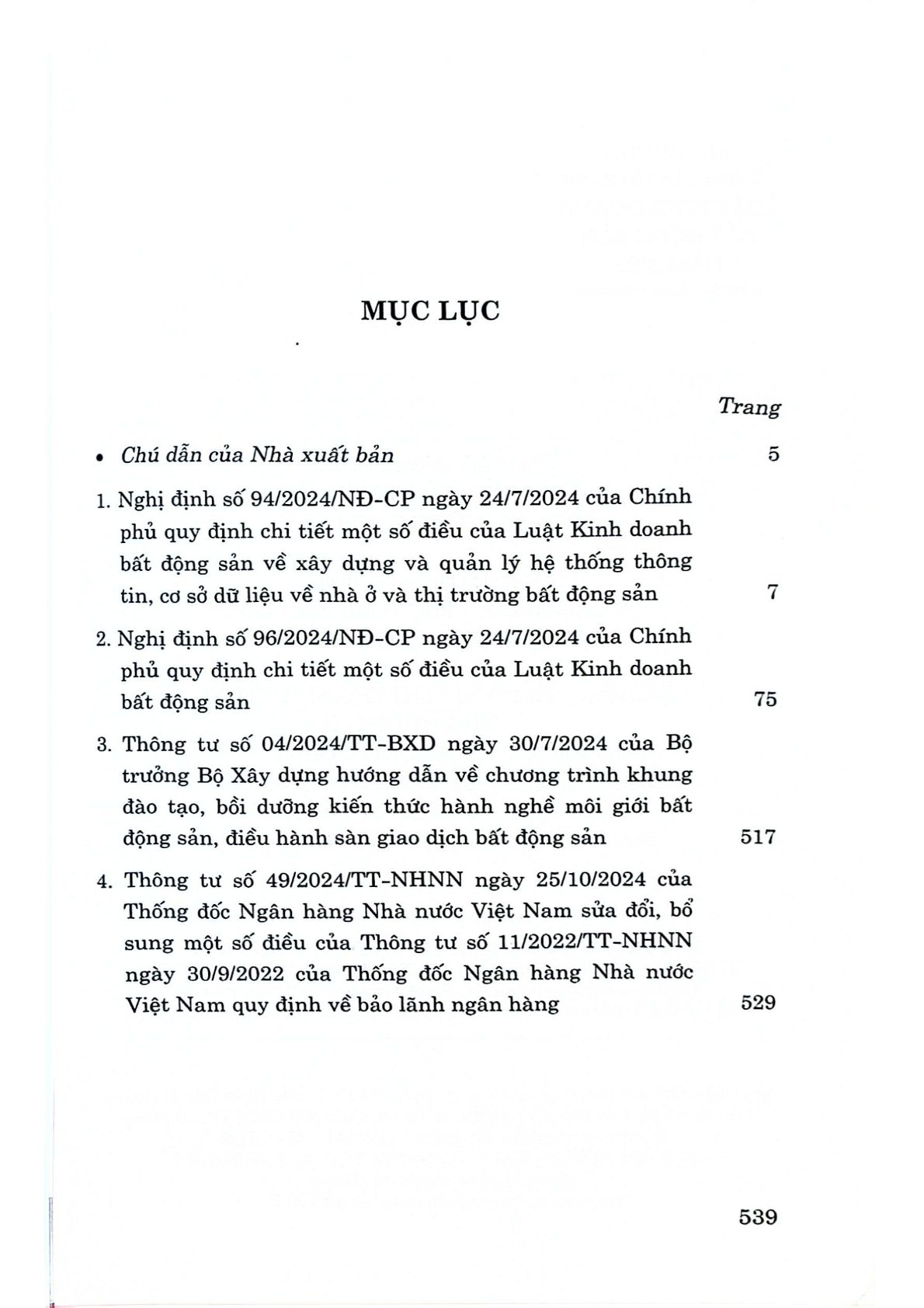 Các Văn Bản Hướng Dẫn Thi Hành Luật Kinh Doanh Bất Động Sản Năm 2023 (Sửa Đổi, Bổ Sung Năm 2024) - Quốc hội (CTQG)