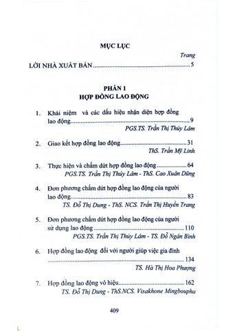  Hợp Đồng Trong Lĩnh Vực Lao Động (Sách Chuyên Khảo) - PGS.TS.Trần Thị Thúy Lâm
TS. Đỗ Thị Dung 