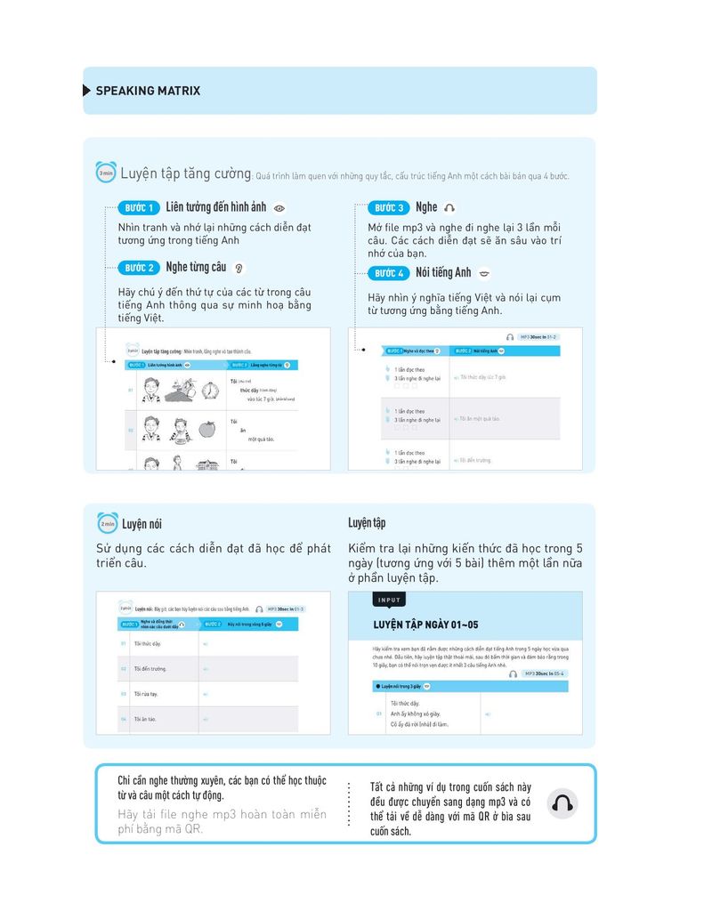 Speaking matrix - 30 giây nói tiếng Anh như gió – Bến Nghé Books