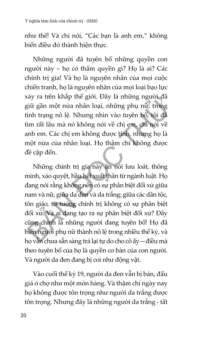 Ý Nghĩa Tâm Linh Của Chính Trị - Osho