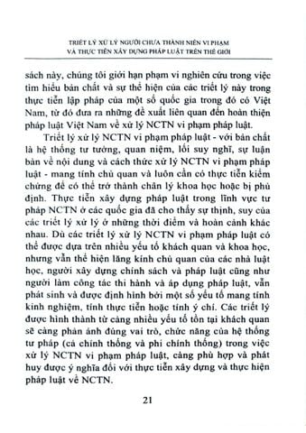  Triết Lý Xử Lý Người Chưa Thành Niên Vi Phạm Và Thực Tiễn Xây Dựng Pháp Luật Trên Thế Giới ( Sách Chuyên Khảo) - TS. Đào Lệ Thu 