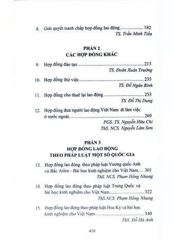  Hợp Đồng Trong Lĩnh Vực Lao Động (Sách Chuyên Khảo) - PGS.TS.Trần Thị Thúy Lâm
TS. Đỗ Thị Dung 
