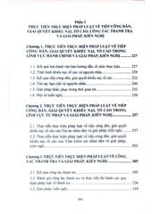 Pháp Luật Và Thực Tiễn Thực Hiện Pháp Luật Về Tiếp Công Dân, Giải Quyết Khiếu Nại, Tố Cáo Và Công Tác Thanh Tra  - PGS.TS. Nguyễn Thị Ngọc Hoa