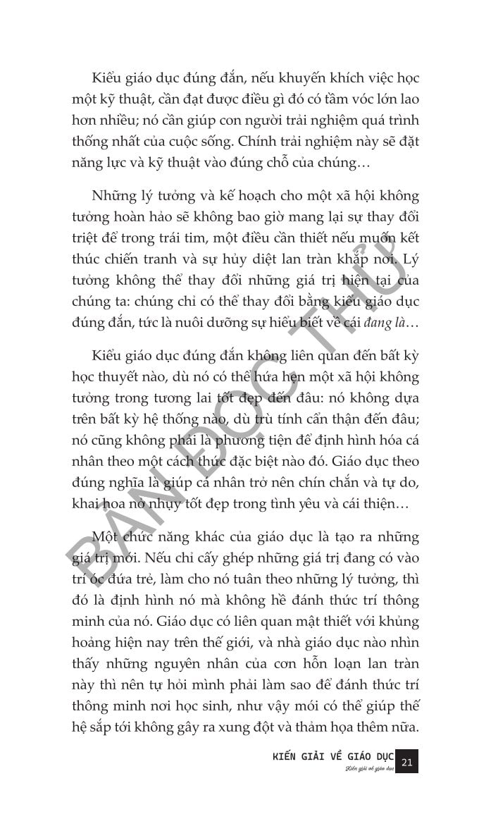 Kiến Giải Về Giáo Dục - J. Krishnamurti