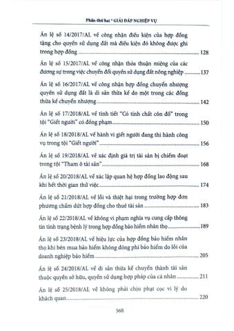 39 Án Lệ Và Các Giải Đáp Nghiệp Vụ Của Tòa Án Nhân Dân Tối Cao - Từ Năm 2016 Đến Năm 2020  - ThS. Tạ Đình Tuyên 
