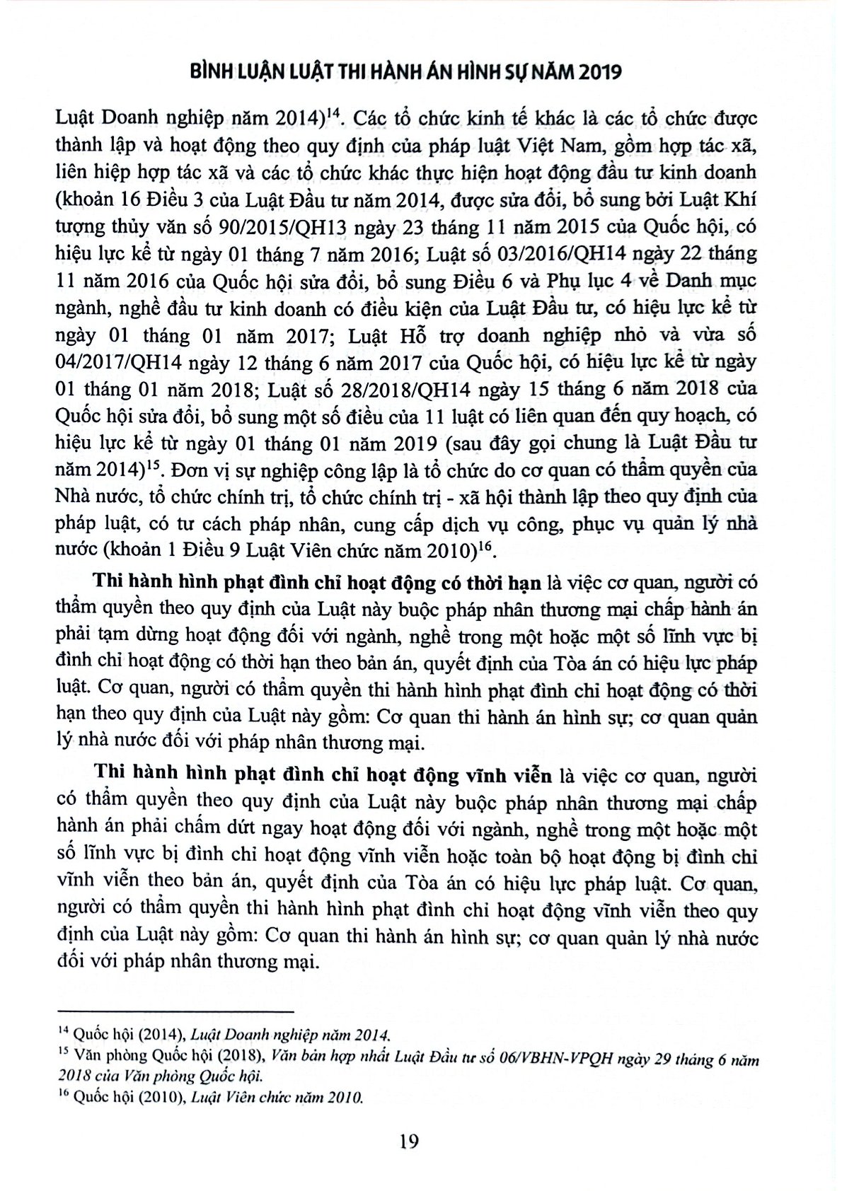 Bình Luận Luật Thi Hành Án Hình Sự Năm 2019 (Sách Chuyên Khảo) - Thượng tướng Lê Quý Vương