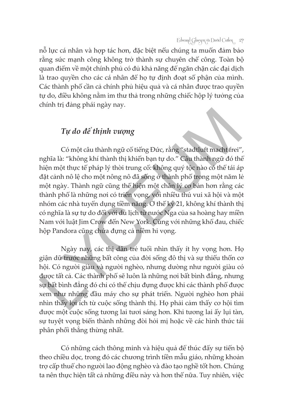 Sinh Tồn Của Đô Thị - Edward Glaeser & David Cutler