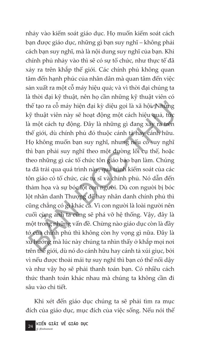 Kiến Giải Về Giáo Dục - J. Krishnamurti