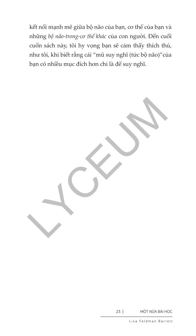 7 Bài Học Rưỡi Về Não Bộ - Lisa Feldman Barrett