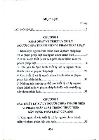  Triết Lý Xử Lý Người Chưa Thành Niên Vi Phạm Và Thực Tiễn Xây Dựng Pháp Luật Trên Thế Giới ( Sách Chuyên Khảo) - TS. Đào Lệ Thu 