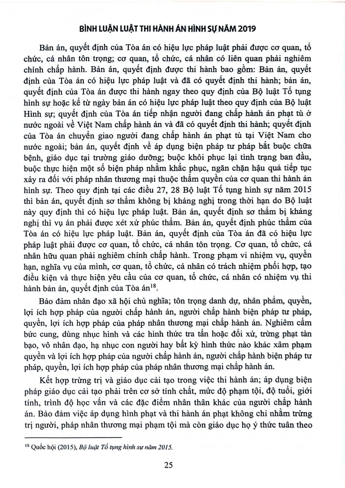 Bình Luận Luật Thi Hành Án Hình Sự Năm 2019 (Sách Chuyên Khảo) - Thượng tướng Lê Quý Vương