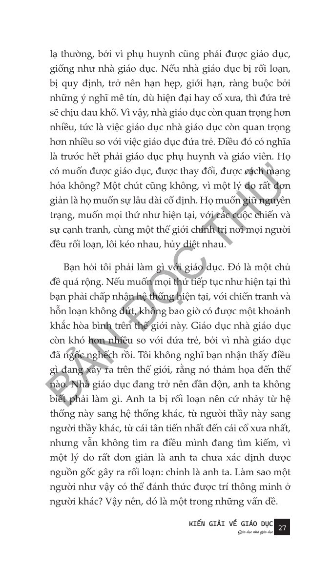 Kiến Giải Về Giáo Dục - J. Krishnamurti